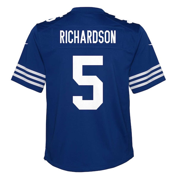 Anthony Richardson Indianapolis Colts Nike Youth Alternate Player Game Jersey - Royal - Image 3