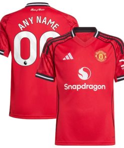 Manchester United adidas Youth Home 2025/26 Custom Replica Jersey - Red