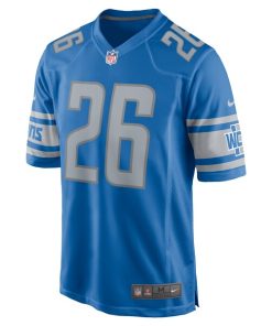 Alternative view of Jahmyr Gibbs Detroit Lions Nike 2023 NFL Draft First Round Pick Game Jersey - Blue