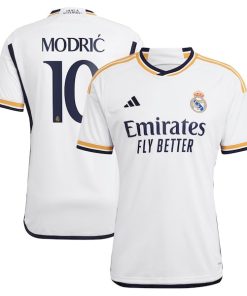 Luka Modric Los Merengues adidas 2023/24 Home Replica Jersey - White/Navy