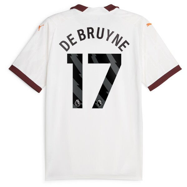 Kevin De Bruyne Manchester City Puma 2023/24 Away Replica Jersey - White - Image 3