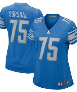 Colby Sorsdal Detroit Lions Nike Women's Team Game Jersey - Blue