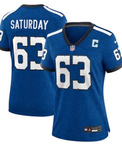 Jeff Saturday Indianapolis Colts Nike Women's Indiana Nights Alternate Game Jersey - Royal
