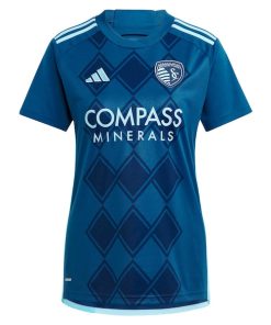 Alternative view of Daniel Salloi Sporting Kansas City adidas Women's 2024 Diamonds Our Forever Replica Player Jersey?¨C Navy