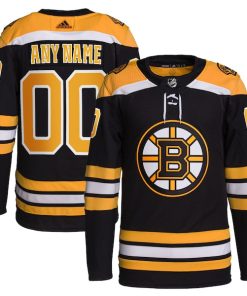 Boston Bruins adidas  Home  Primegreen Authentic Custom Jersey - Black