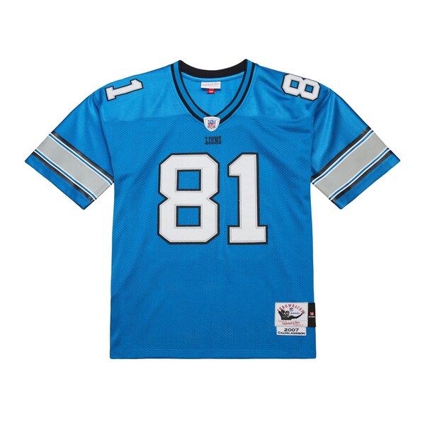 Calvin Johnson Detroit Lions 2007 Authentic Throwback Retired Player Jersey - Blue - Image 2