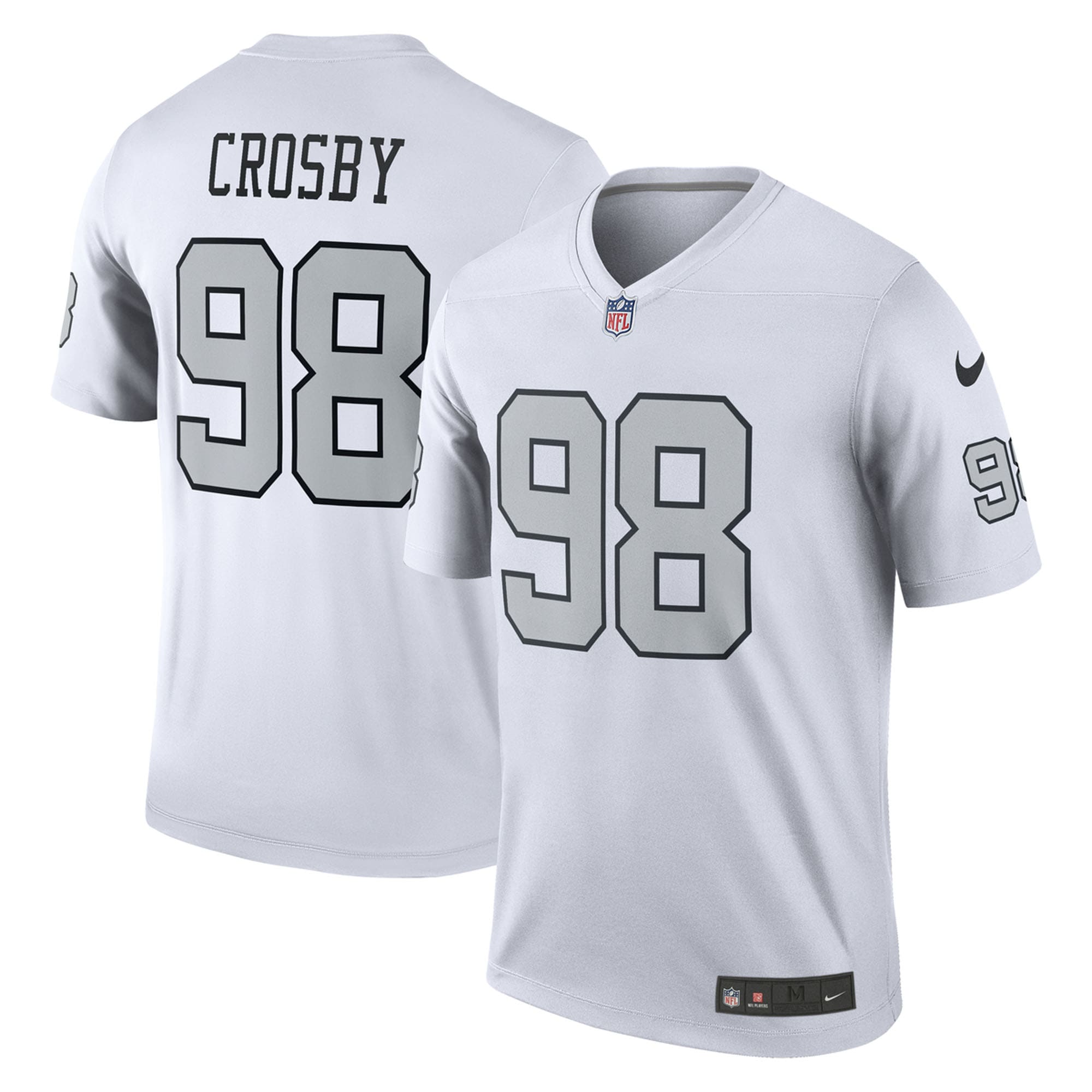 Maxx Crosby Las Vegas Raiders Nike Team Legend Jersey - Black/White - Image 6