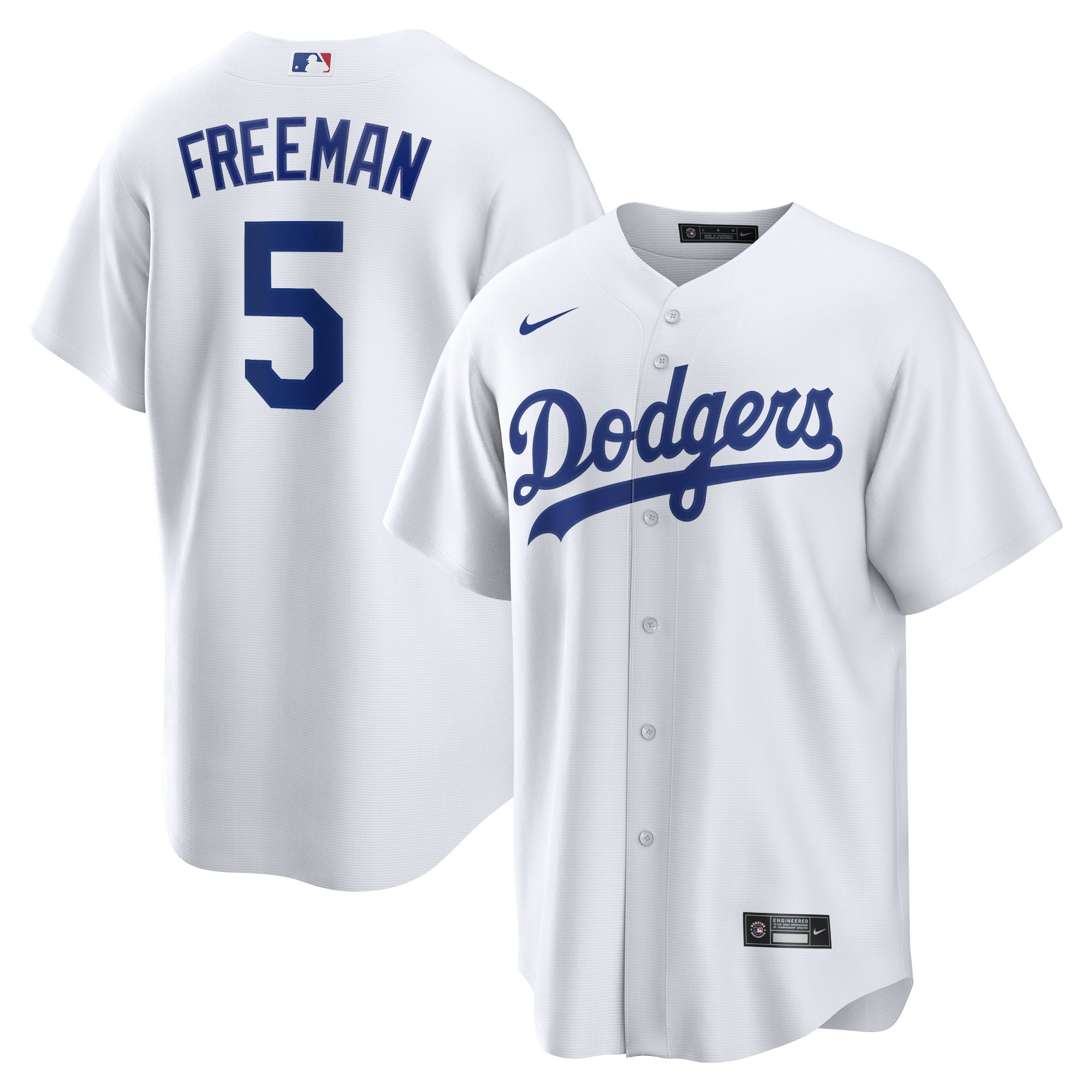 Freddie Freeman Los Angeles Dodgers Nike Road Replica Player Jersey - Gray/Royal/White - Image 8
