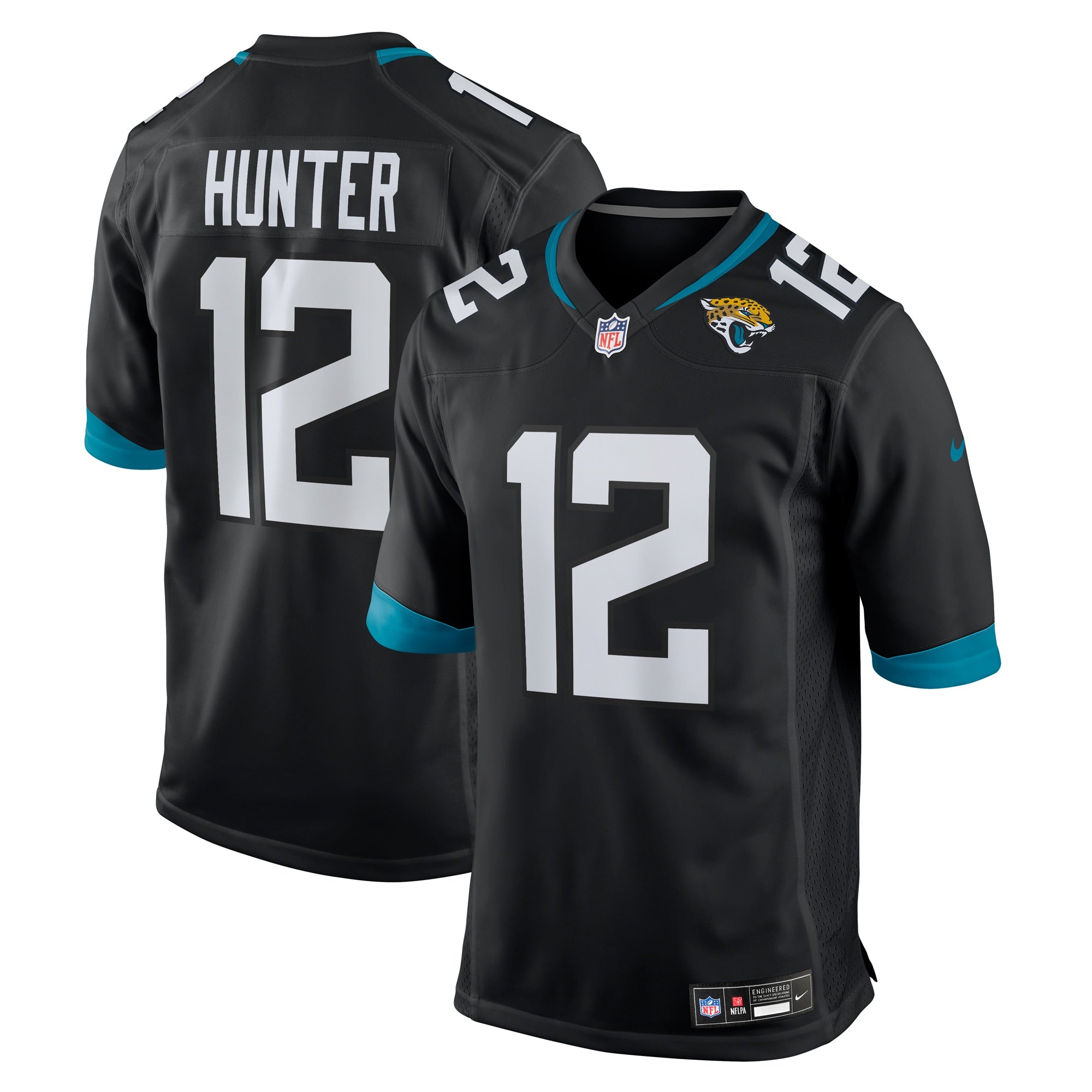 Travis Hunter Jacksonville Jaguars Nike 2025 NFL Draft First Round Pick Game Jersey - Teal/Black/White - Image 8