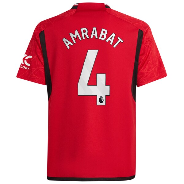 Sofyan Amrabat Manchester United adidas Youth 2023/24 Home Replica Player Jersey?ยจC Red - Image 3