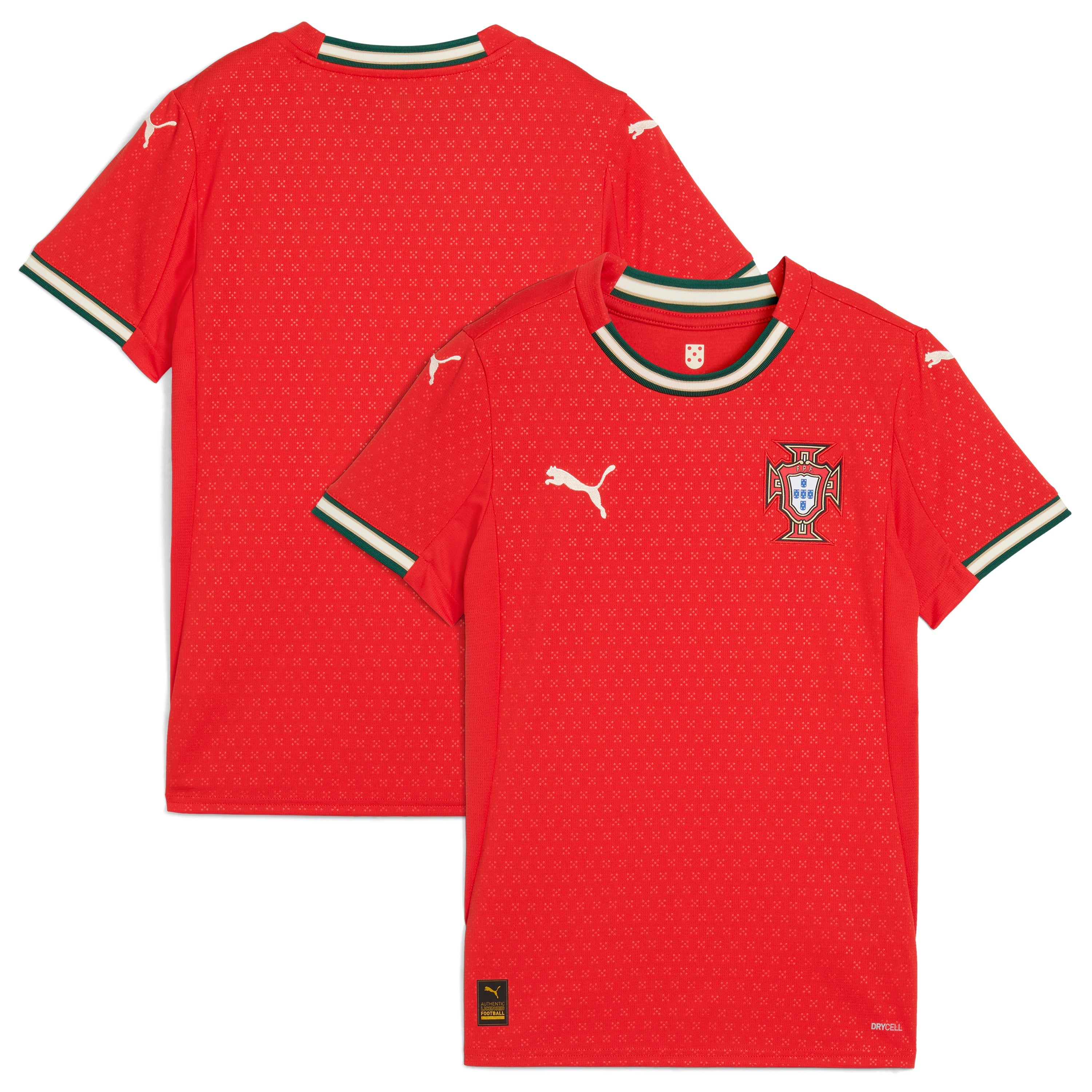 Portugal National Team Puma Women's 2025 Away Replica Jersey - White/Red - Image 6