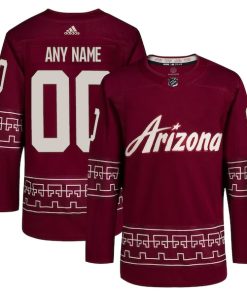 Arizona Coyotes adidas  Alternate  Primegreen Authentic Custom Jersey - Garnet