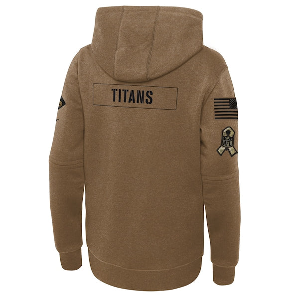 Tennessee Titans Nike Salute To Service Club Fleece Pullover Hoodie - Brown - Image 3
