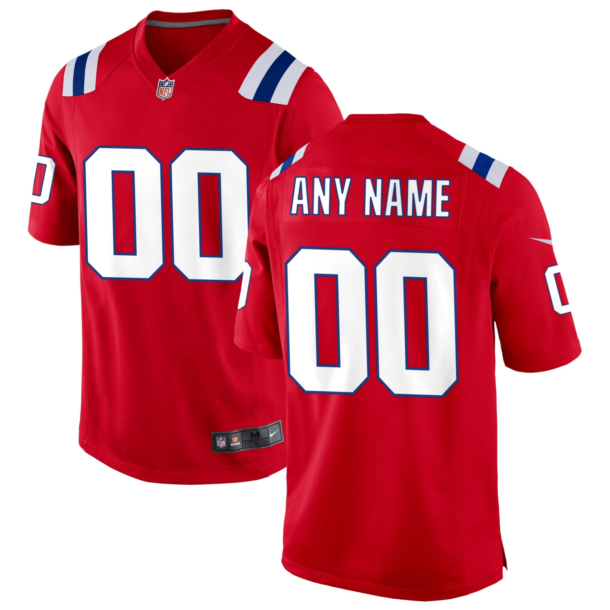 New England Patriots Nike 2025 Rivalries Collection Custom Game Jersey - Storm Blue/White/Navy/Red - Image 7
