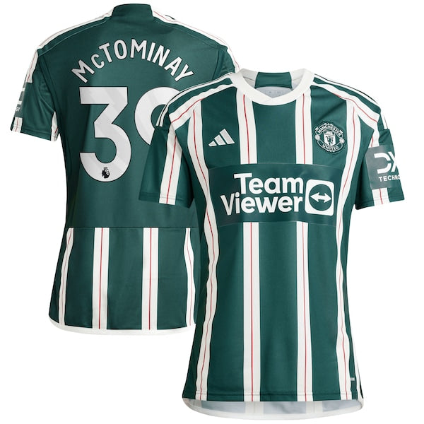 Scott McTominay Manchester United adidas 2023/24 Away Replica Player Jersey - Green/Red - Image 2