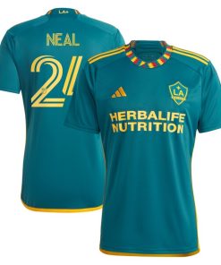 Jalen Neal LA Galaxy adidas 2024 LA Kit Replica Player Jersey - Green/White