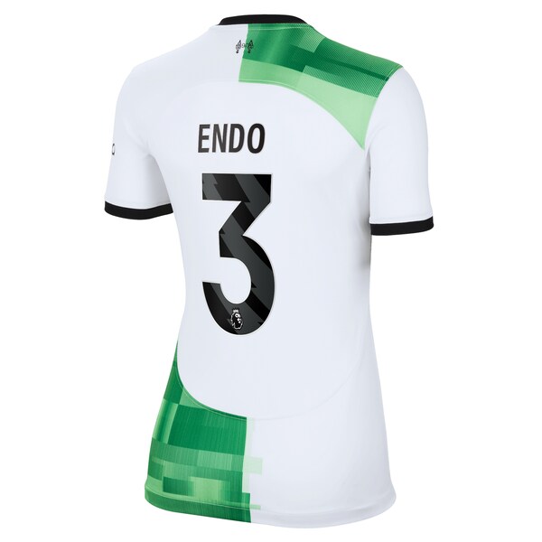 Wataru End¨ Liverpool Nike Women's 2023/24 Away Stadium Replica Player Jersey?¨C White - Image 3