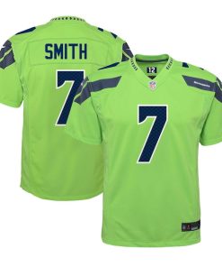Geno Smith Seattle Seahawks Nike Youth Alternate Player Game Jersey - Neon Green