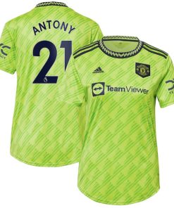 Antony Manchester United adidas Women's 2022/23 Third Replica Player Jersey - Neon Green