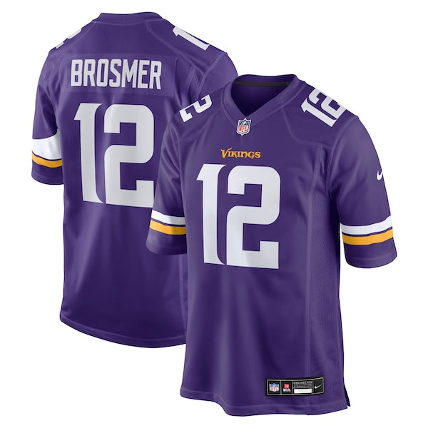 Max Brosmer Minnesota Vikings Nike Team Game Jersey - Purple
