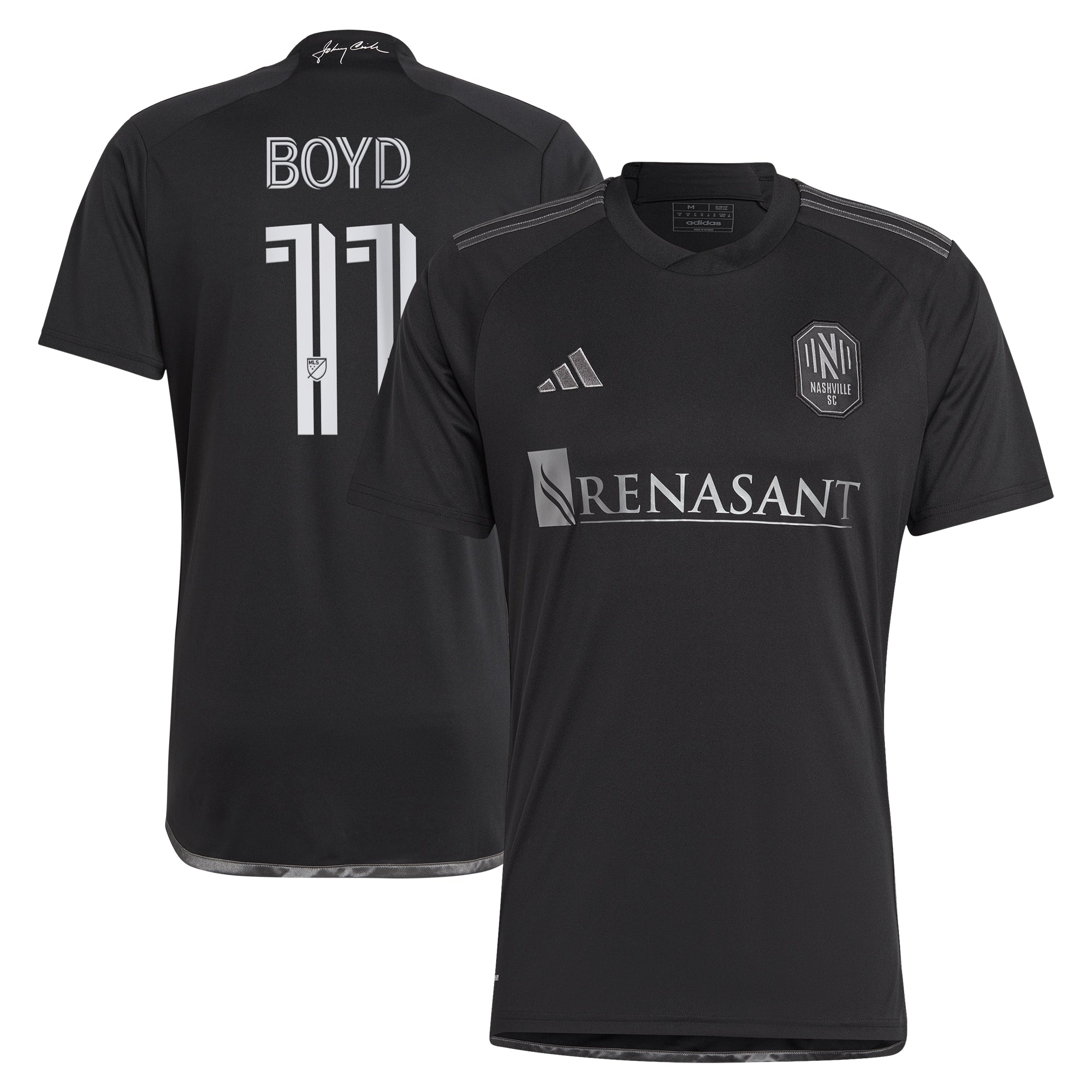 Tyler Boyd Nashville SC adidas 2024 The 615 Kit Replica Player Jersey - Yellow/Black - Image 2