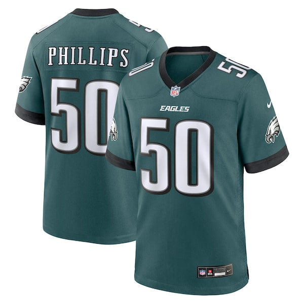 Jaelan Phillips Philadelphia Eagles Nike Team Game Jersey - Midnight Green/White/Kelly Green - Image 2