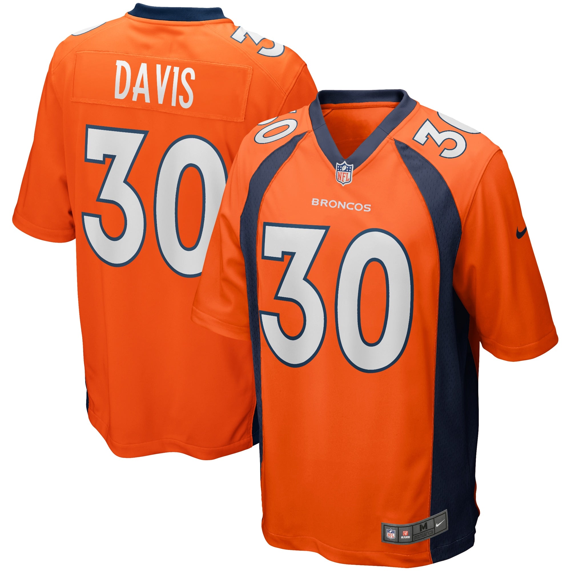 Terrell Davis Denver Broncos Nike Retired Player Jersey - Navy/Orange - Image 11
