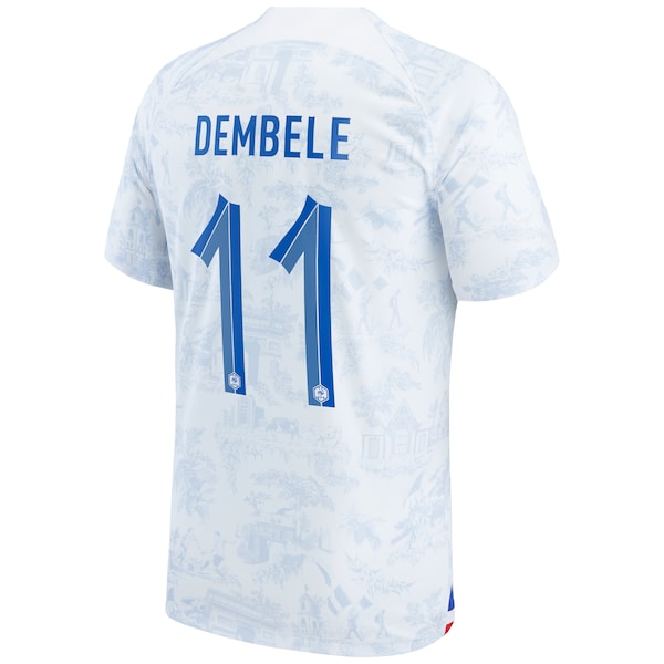 Ousmane Dembele France National Team Nike 2022/23 Replica Away Jersey - White - Image 3