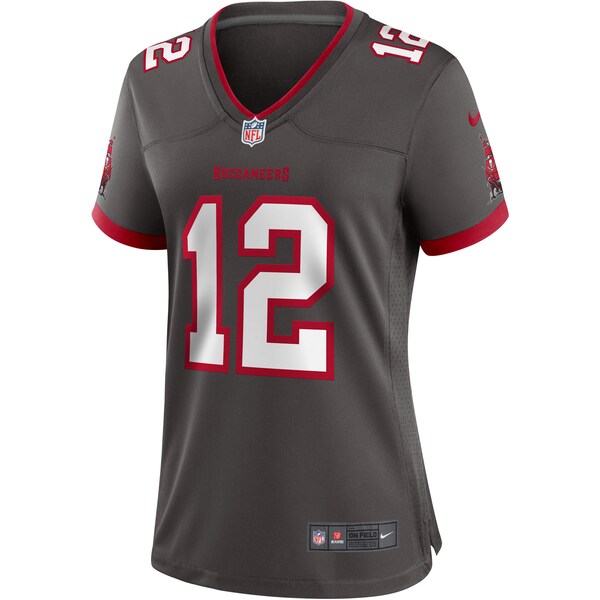 Tom Brady Tampa Bay Buccaneers Nike Women's Alternate Game Jersey - Pewter/Red - Image 3