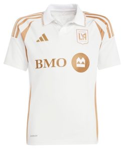 Alternative view of LAFC adidas Youth 2025 Secondary Replica Custom Jersey - White