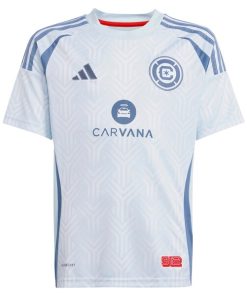 Alternative view of Chicago Fire adidas Youth 2025 The Municipal Kit Replica Custom Jersey - Light Blue