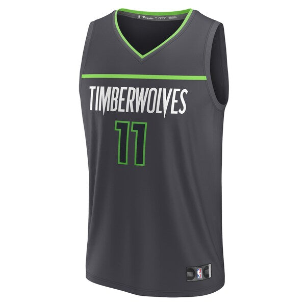 Naz Reid Minnesota Timberwolves Youth Fast Break Replica Player Jersey - Statement Edition - Black - Image 2