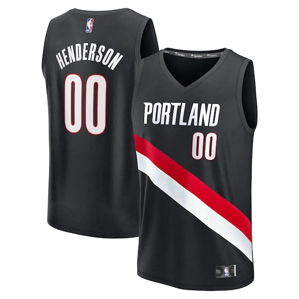 Scoot Henderson Portland Trail Blazers Youth Fast Break Replica Player Jersey - Icon Edition - Black