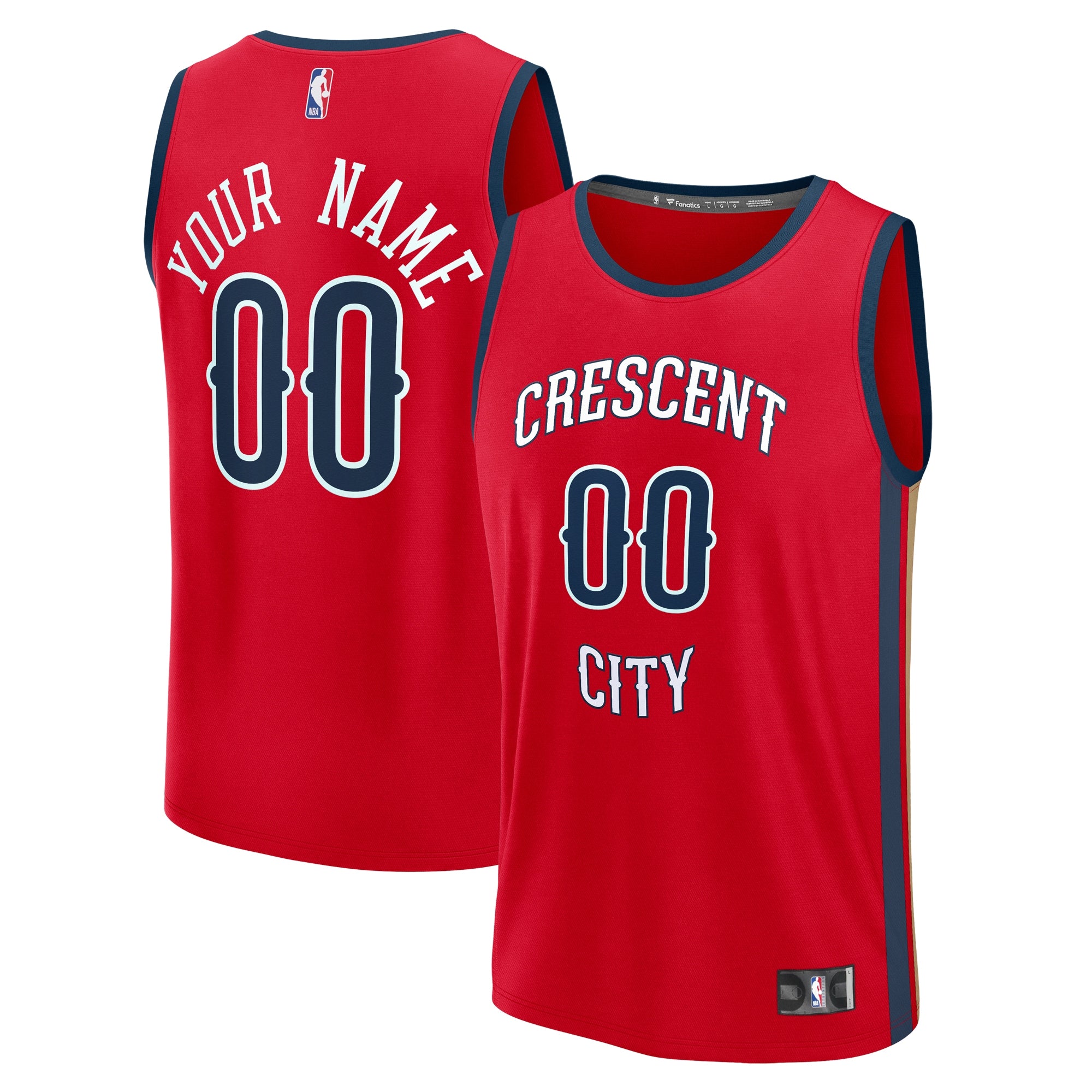 New Orleans Pelicans Fastbreak Custom Jersey - Icon Edition - Navy/Red - Image 5