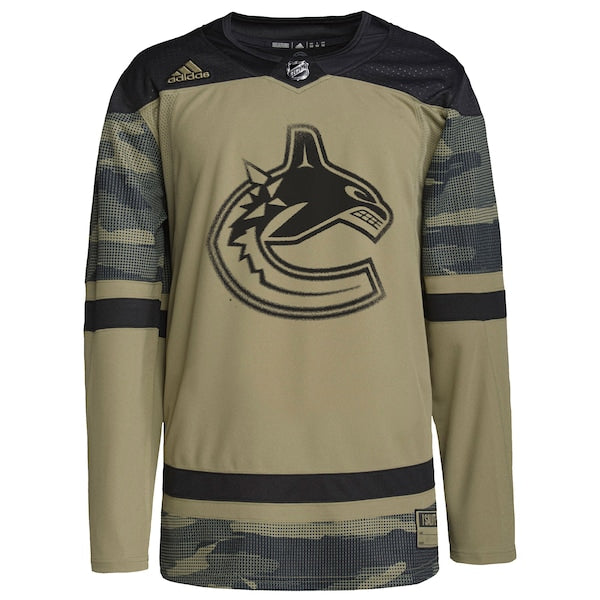 Vancouver Canucks adidas Logo Military Appreciation Team Authentic Practice Jersey - Camo - Image 2