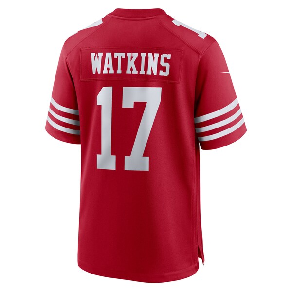 Jordan Watkins San Francisco 49ers Nike Team Game Jersey - Scarlet - Image 4