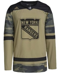 Alternative view of New York Rangers adidas Military Appreciation Team Authentic Custom Practice Jersey - Camo