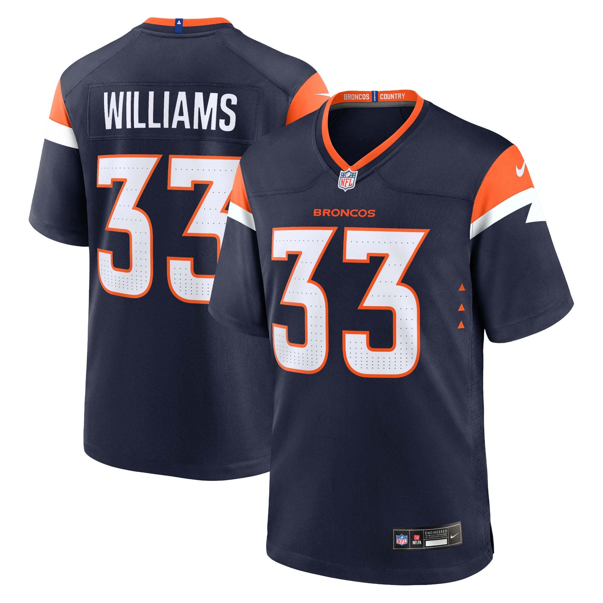 Javonte Williams Denver Broncos Nike Game Jersey - White - Image 7