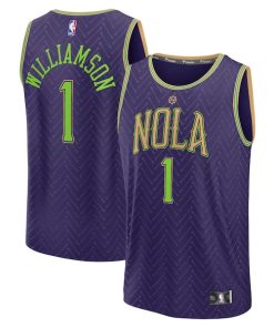 Zion Williamson New Orleans Pelicans  Youth 2024/25 Fast Break Player Jersey - City Edition - Purple