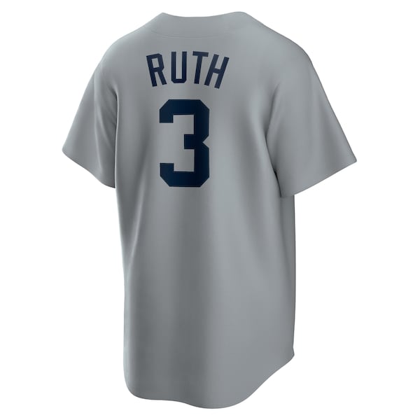 Babe Ruth New York Yankees Nike Road Cooperstown Collection Player Jersey - Gray/White - Image 4