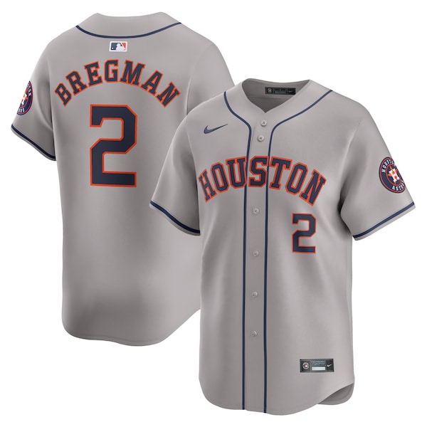 Alex Bregman Houston Astros Nike Away Limited Player Jersey - Gray/White - Image 2