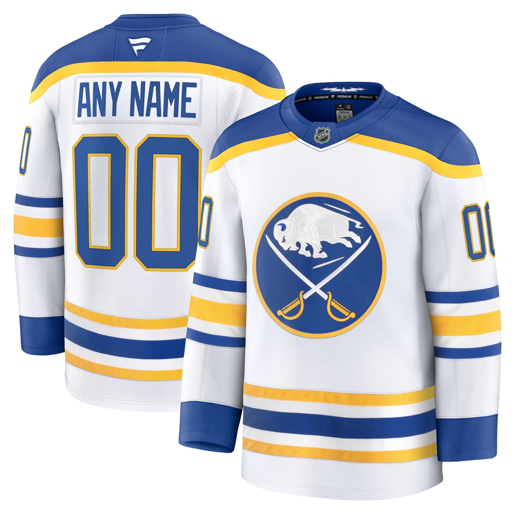 Buffalo Sabres Alternate Premium Custom Jersey - Black/Royal/White - Image 11