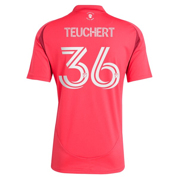 Cedric Teuchert St. Louis City SC adidas 2025 Forever CITY Red Replica Player Jersey - Pink - Image 3