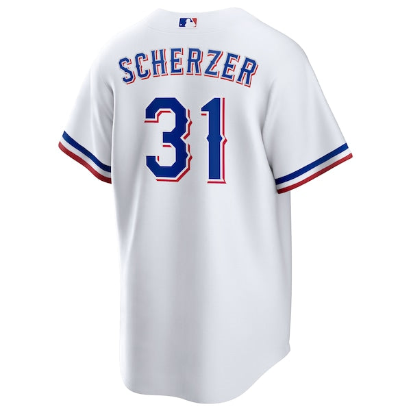 Max Scherzer Texas Rangers Nike Home Replica Player Jersey - White - Image 3