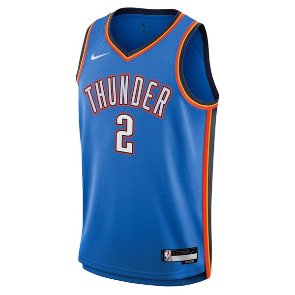 Shai Gilgeous-Alexander Oklahoma City Thunder Nike Youth Swingman Jersey - Icon Edition - Blue - Image 2