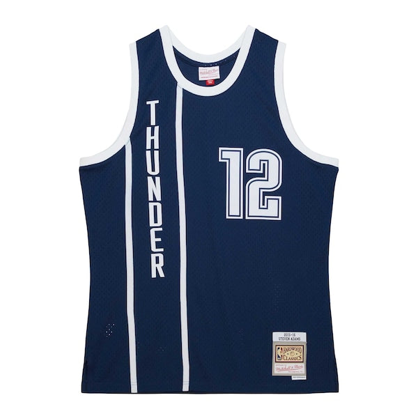 Steven Adams Oklahoma City Thunder 2015/16 Hardwood Classics Alternate Swingman Jersey - Navy - Image 2