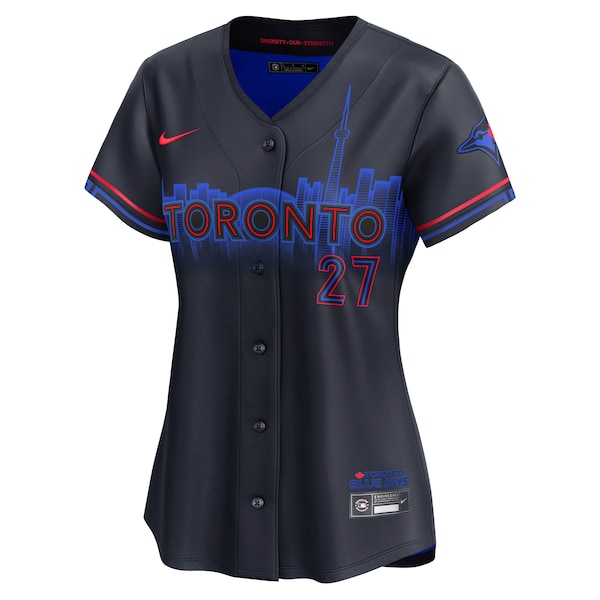 Vladimir Guerrero Jr. Toronto Blue Jays Nike Women's 2024 City Connect Limited Player Jersey - Navy - Image 2