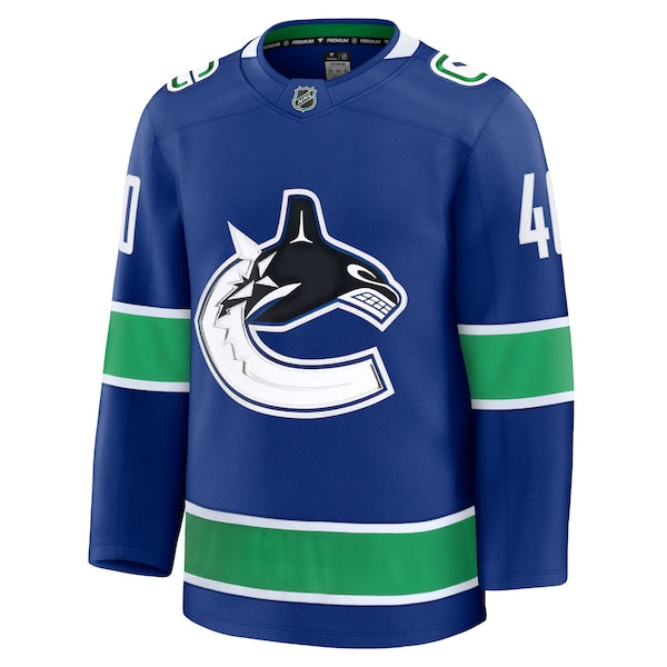 Elias Pettersson Vancouver Canucks Home Premium Jersey - Blue/Black - Image 3