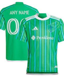 Seattle Sounders FC adidas Youth 2024 The Anniversary Kit Replica Custom Jersey?¨C Green