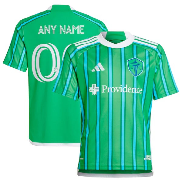 Seattle Sounders FC adidas Youth 2024 The Anniversary Kit Replica Custom Jersey?ยจC Green